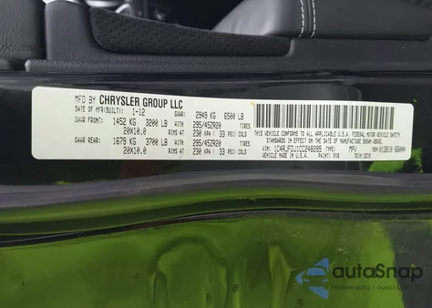 2012 Jeep Grand Cherokee Srt8 z USA, uszkodzony, nr VIN 1C4RJFDJ1CC248285